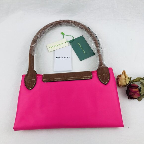 NWT Longchamp Le Pliage Original Large Shoulder Nylon Bag Tote baby Pink - Picture 3 of 8